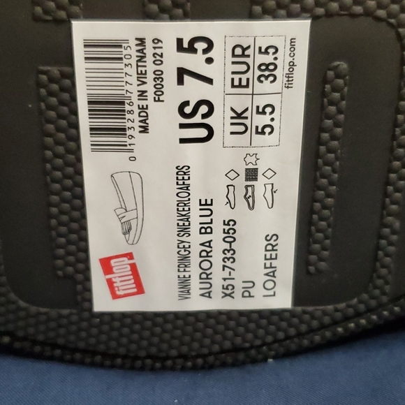 Fitflop fringey sneakerloafer aurora blue - Picture 3 of 3